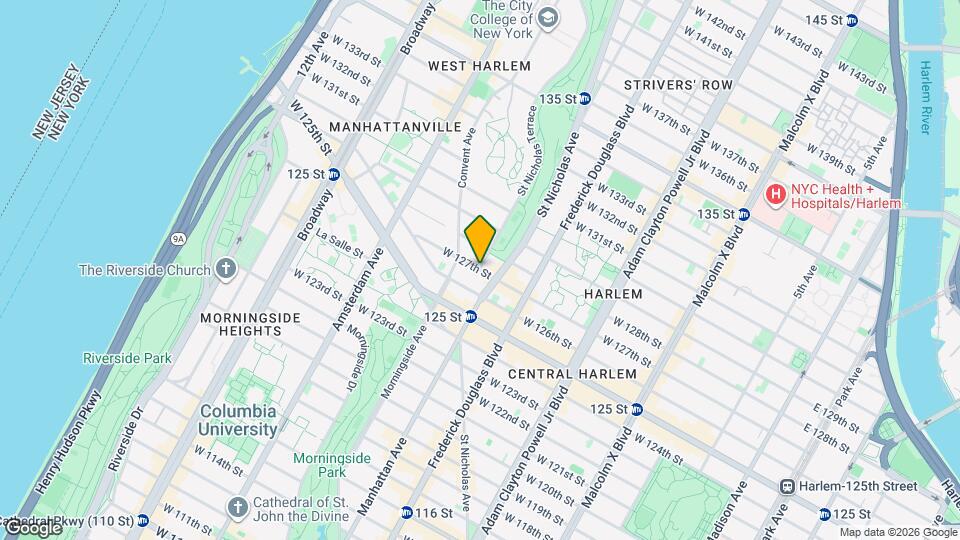 W. 127th St, St Nicholas Pl Map and Location Details