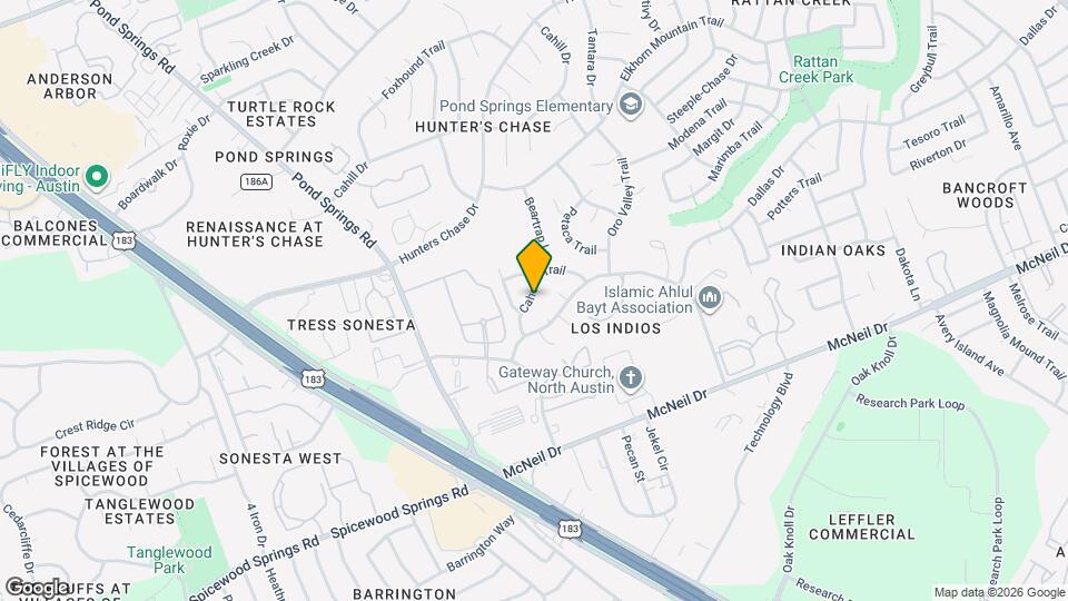 12311 Cahone Trail Map and Location Details