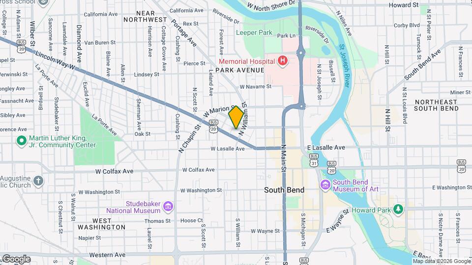 405 Lincoln Way W, Unit Apt B Map and Location Details