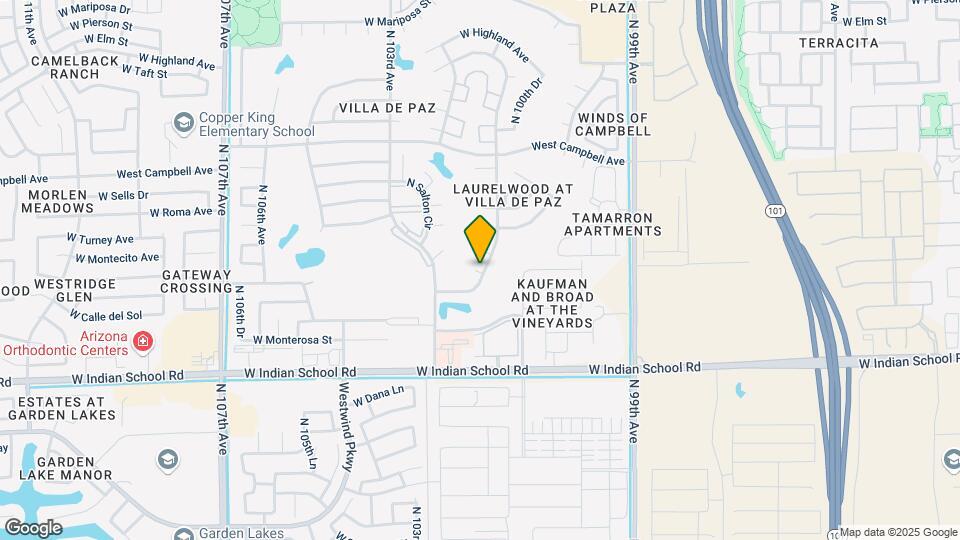 10108 W Glenrosa Ave Map and Location Details