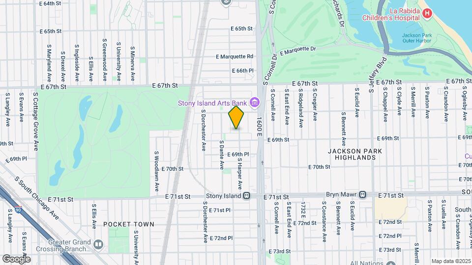 6846 S Harper Ave Map and Location Details