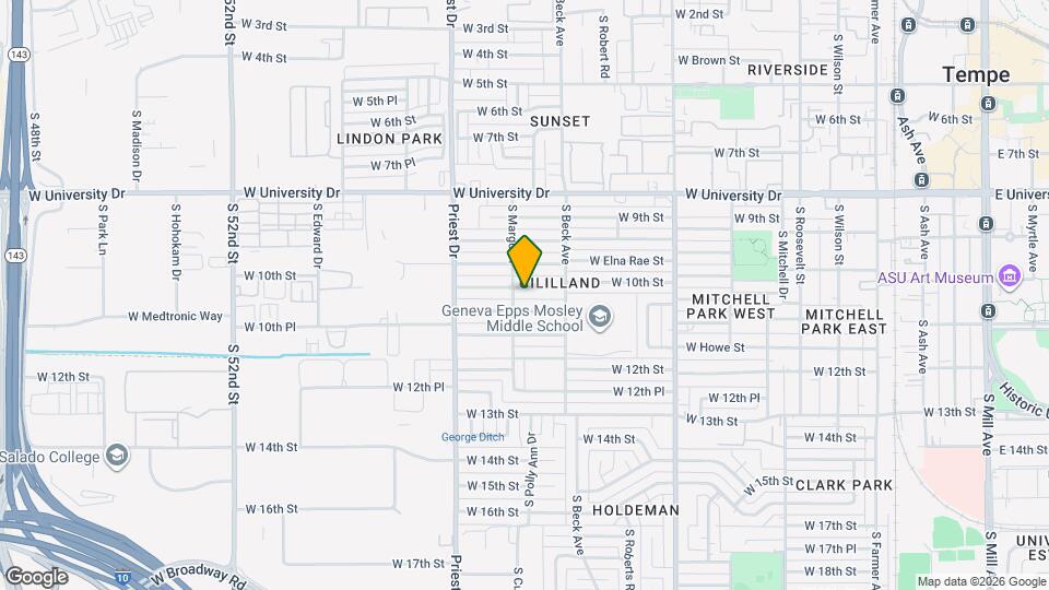 1241 W 10th St Map and Location Details