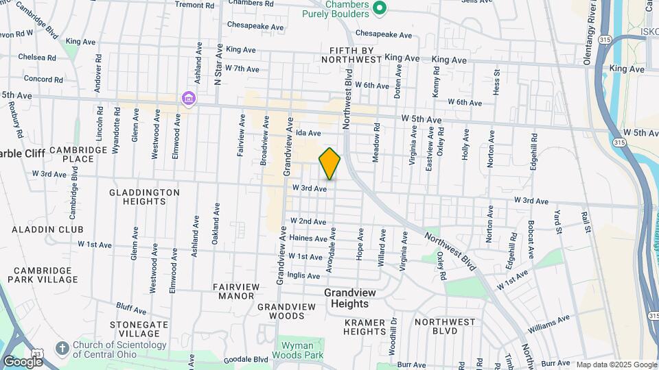 1360-1362 W 3rd Ave Map and Location Details
