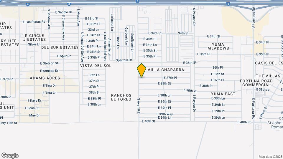 10125 E 37th Pl Map and Location Details