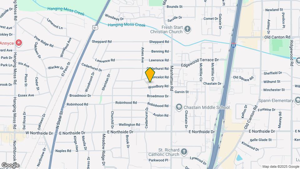 704 Woodbury Rd Map and Location Details