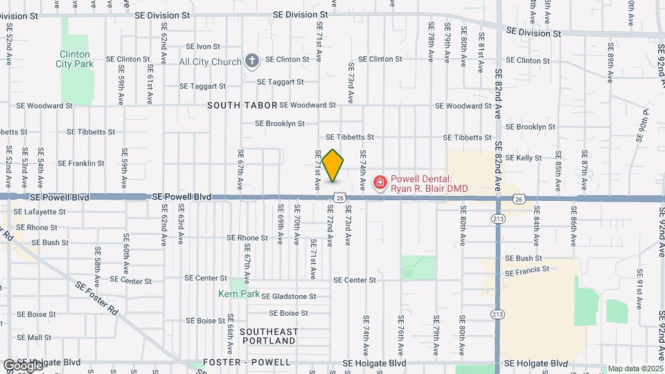 7123 SE Powell Blvd Map and Location Details