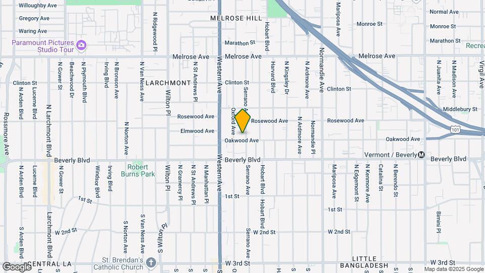 401 Serrano Ave Map and Location Details