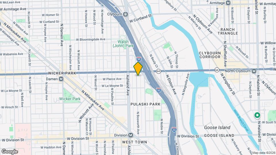 1541 N Bosworth Ave, Unit 2 Map and Location Details