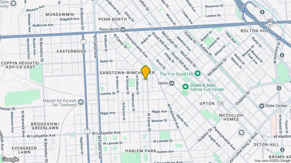 1336 N Carey St Map and Location Details