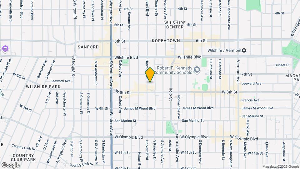 742 S Harvard Blvd Map and Location Details