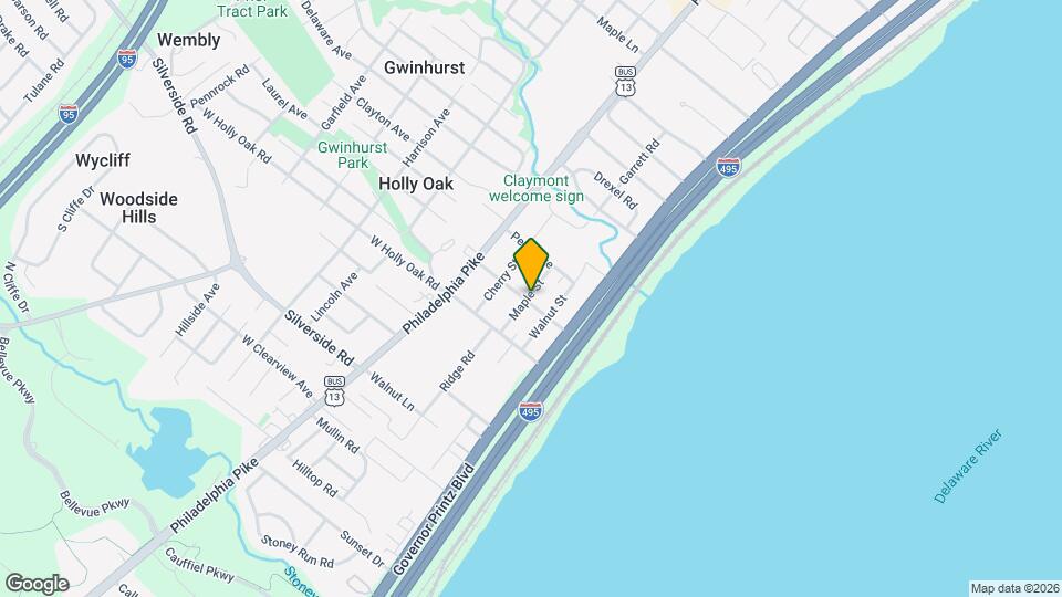 201 E Delaware Ave Map and Location Details