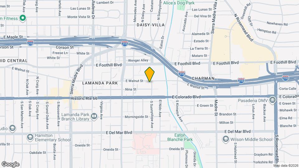 2888 E Walnut St Map and Location Details