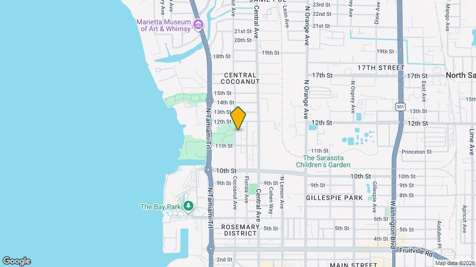 1156 Cocoanut Ave Map and Location Details