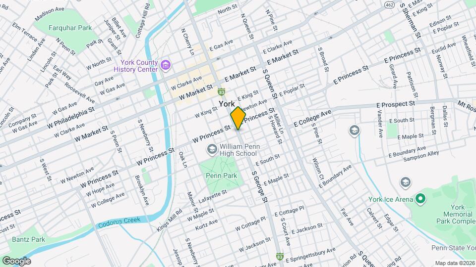 223 S George St Map and Location Details