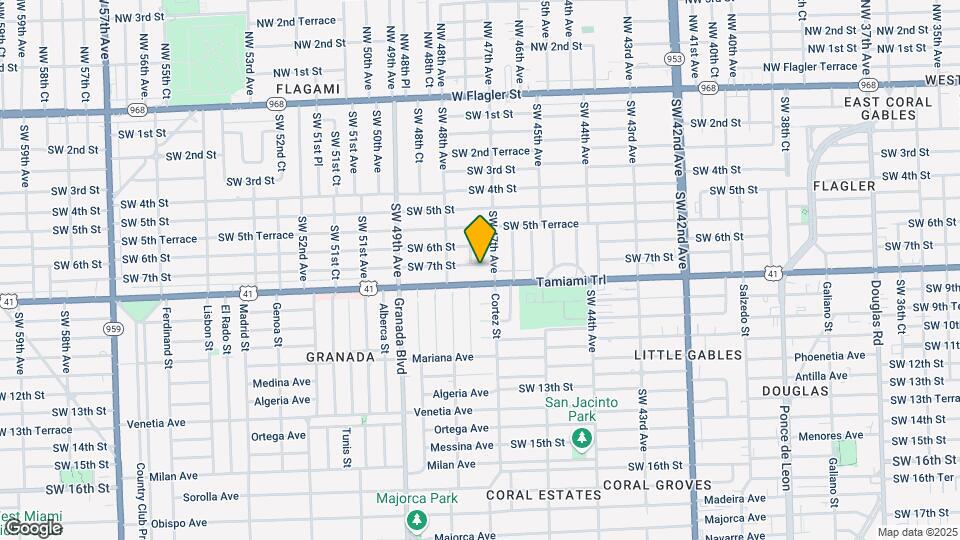 4730 SW 7th St, Unit 1 Bed 1 Bath Map and Location Details