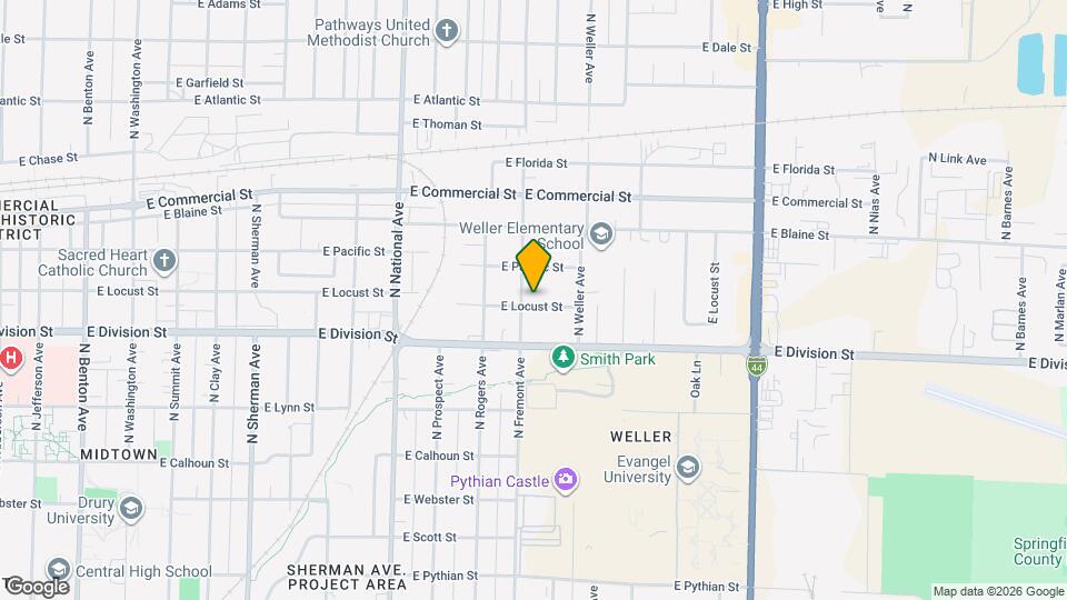 1413 E Locust St Map and Location Details