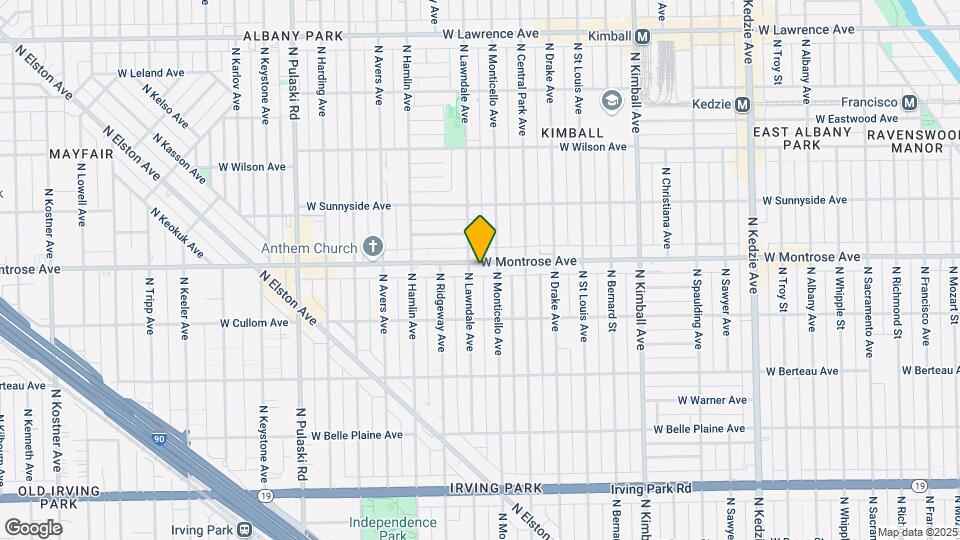 3649 W Montrose Ave, Unit 1R Map and Location Details