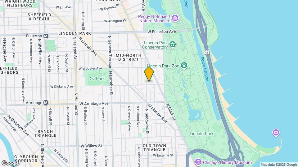 354 W Dickens Ave Map and Location Details