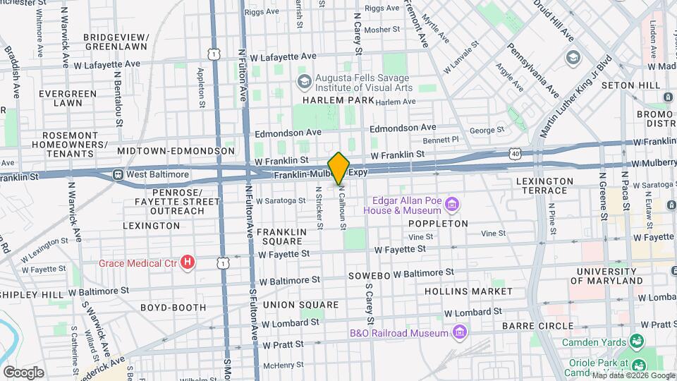 314 N Calhoun St, Unit 1 Mapa y Detalles de la Ubicación