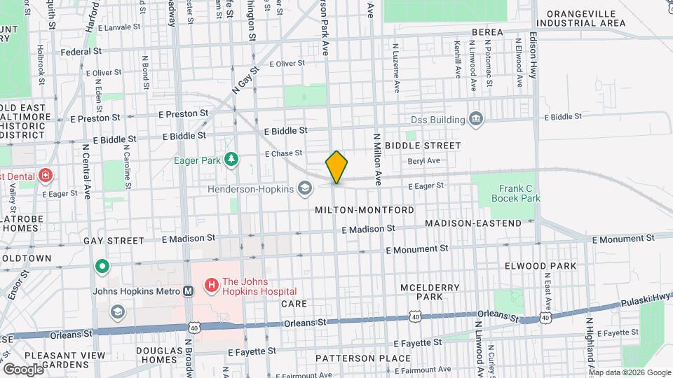943 N Patterson Park Ave Map and Location Details