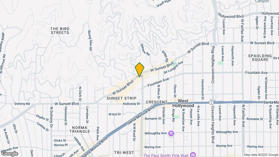 AKA West Hollywood Apartment Residences Mapa y Detalles de la Ubicación