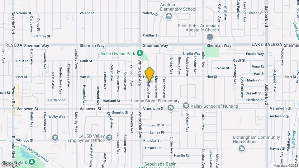 6936 Jellico Ave Map and Location Details
