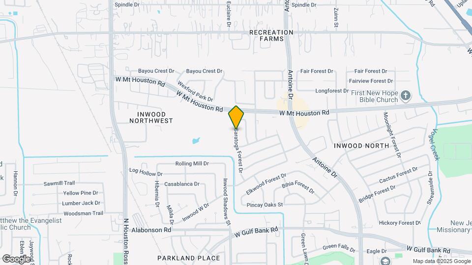 8705 Saratoga Forest Dr Mapa y Detalles de la Ubicación