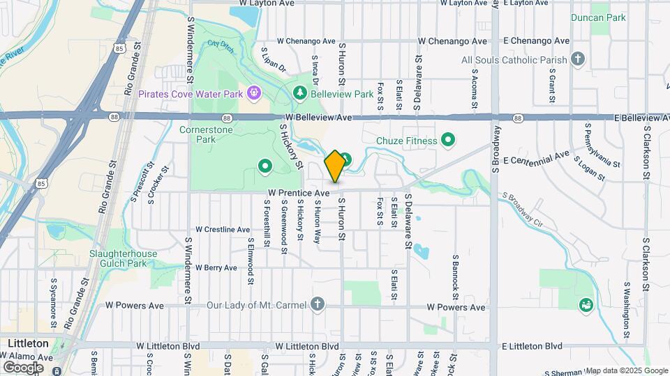 801 W. Prentice Ave Mapa y Detalles de la Ubicación