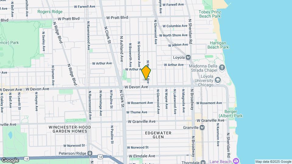 Rogers Park Mapa y Detalles de la Ubicación