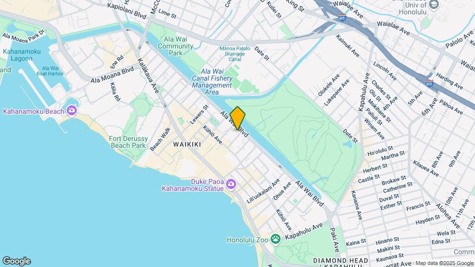 Waikiki Beach Condominiums Mapa y Detalles de la Ubicación