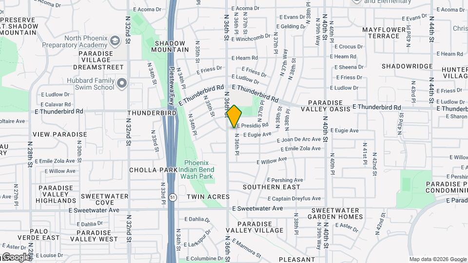 13450 N 36th Pl Map and Location Details