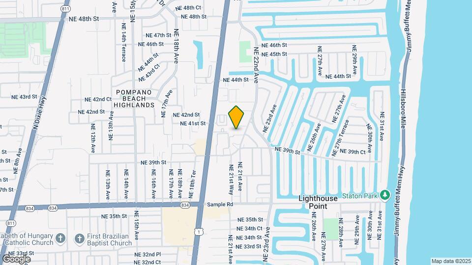 2121 NE 40th Ct Map and Location Details