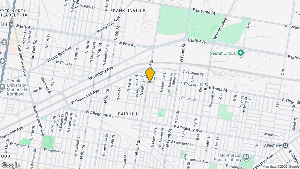 3427 N 2nd St Map and Location Details