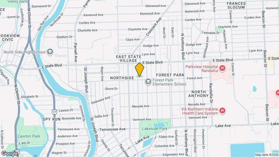 1301 Forest Ave Map and Location Details