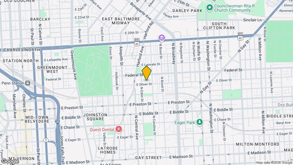 1414 E Oliver St Mapa y Detalles de la Ubicación