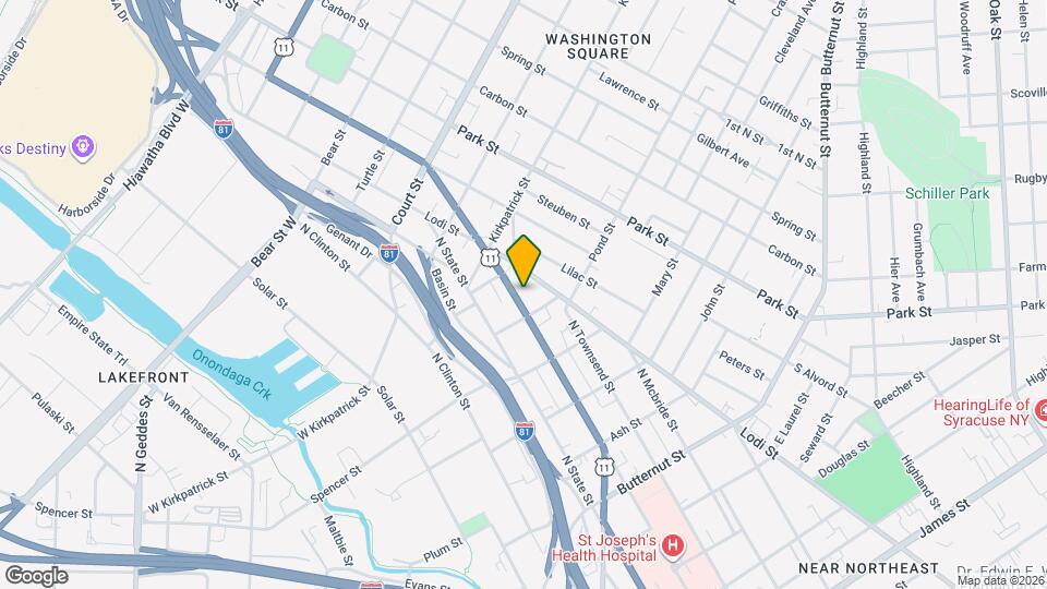 914 N Salina St, Unit Apt #1 Map and Location Details