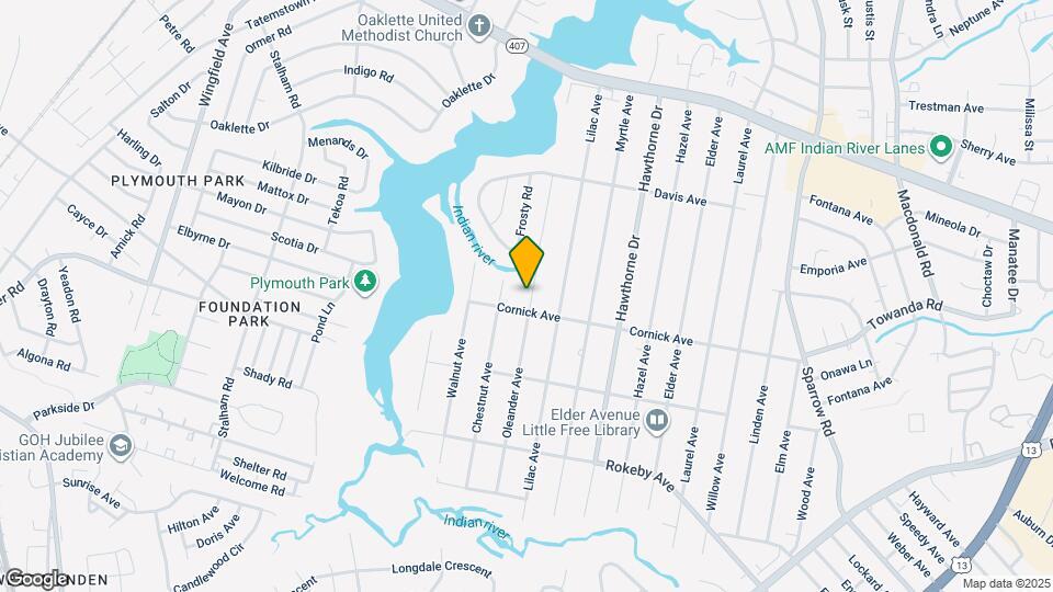 1325 Oleander Ave Map and Location Details
