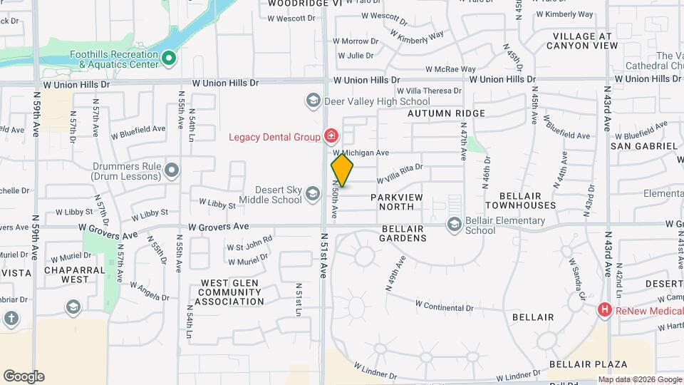 4976 W Charleston Ave Map and Location Details