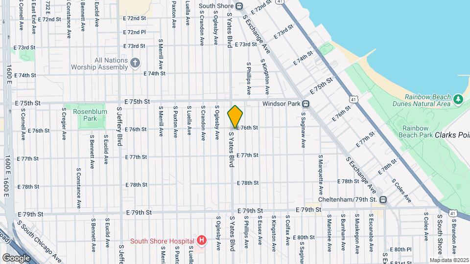 7601-7611 S Yates Blvd Map and Location Details