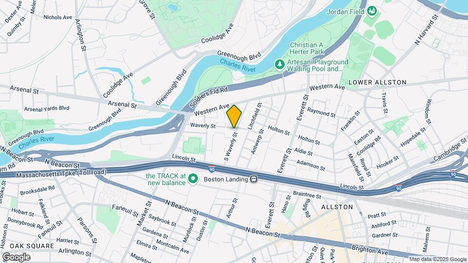 58 S Waverly St, Unit #1 Map and Location Details