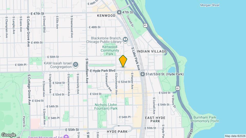 1426 E Hyde Park Blvd Map and Location Details