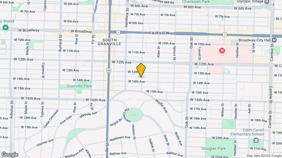 1309 W 14th Ave Map and Location Details