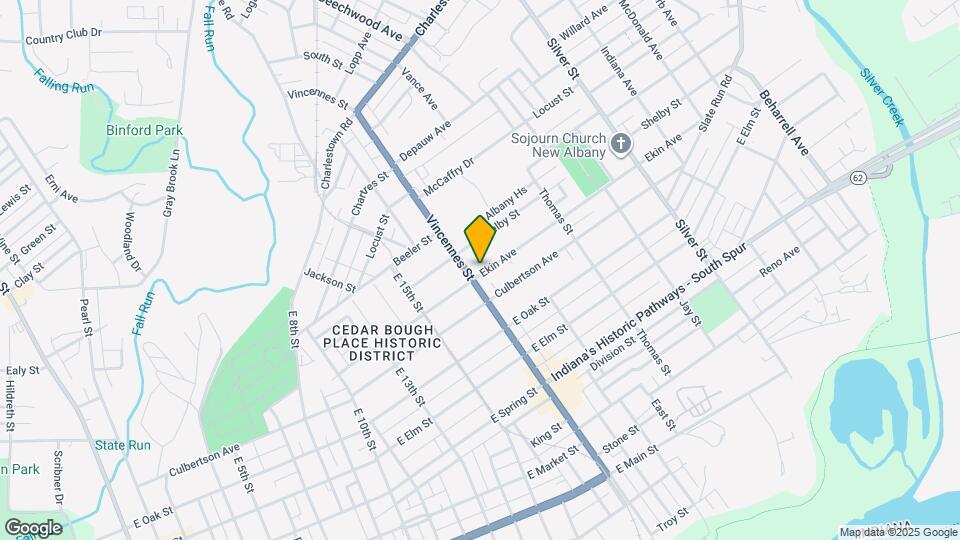 1709 Ekin Ave Map and Location Details