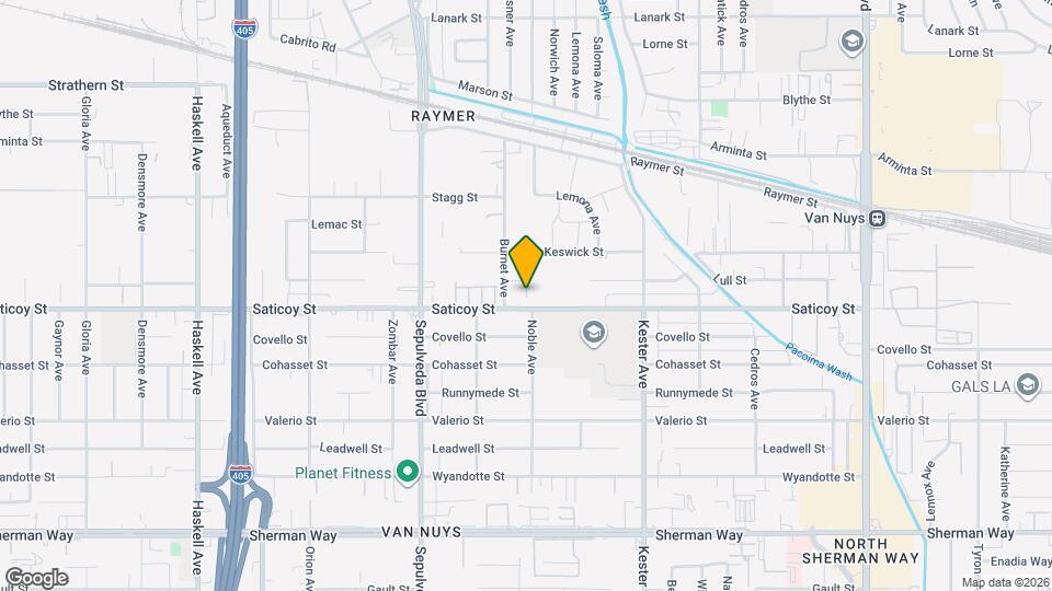 15113 Saticoy St Map and Location Details