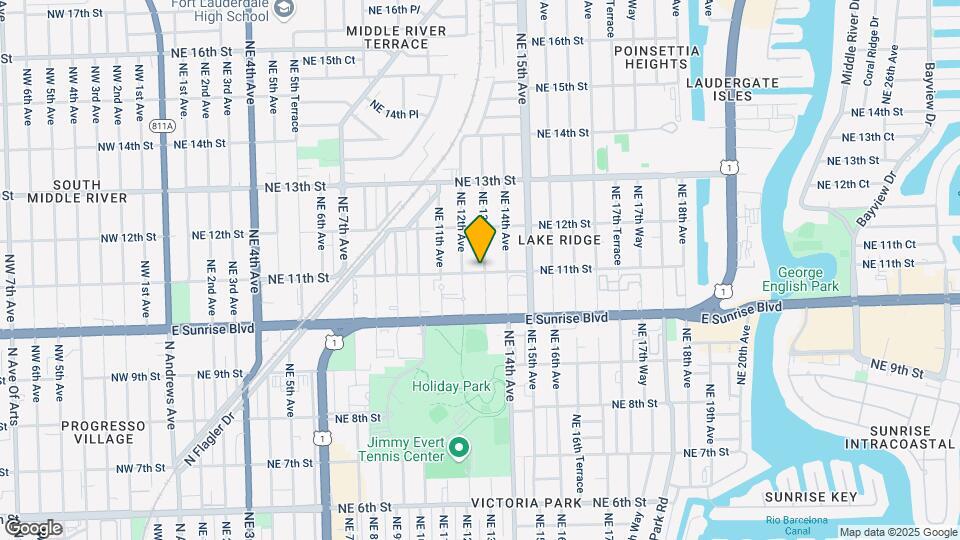 1101 NE 13th Ave Map and Location Details