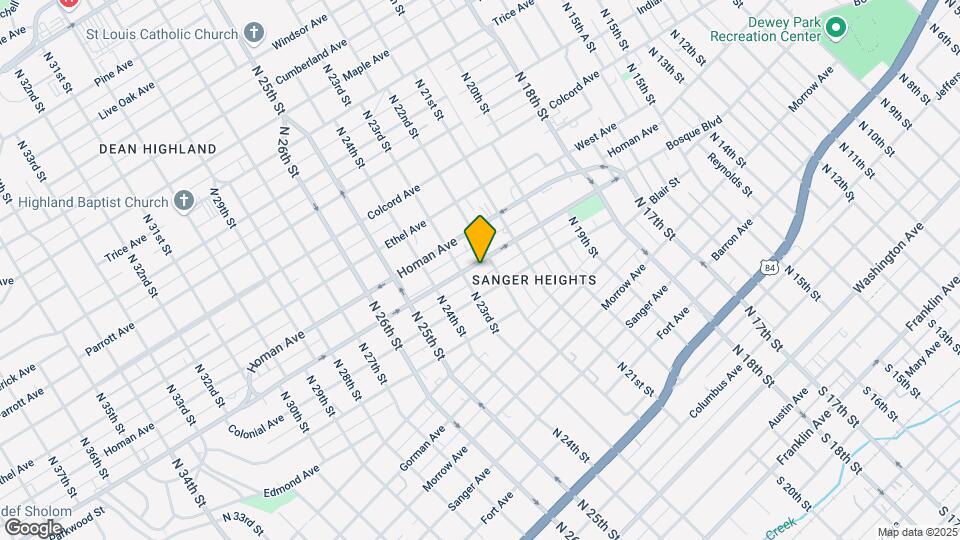 2216 Bosque Blvd Map and Location Details