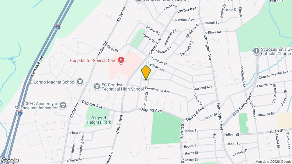 100 Jordan St Map and Location Details