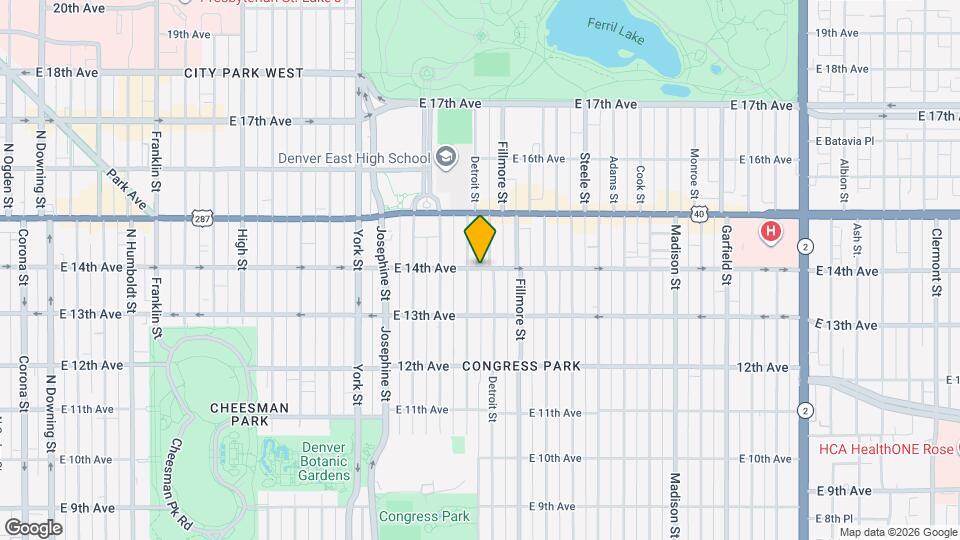 2760 E 14th Ave Map and Location Details
