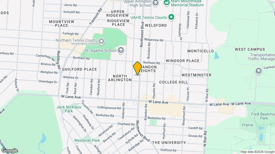 2615 Northwest Blvd Map and Location Details