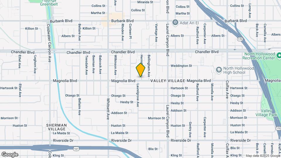 12255 Magnolia Blvd Map and Location Details